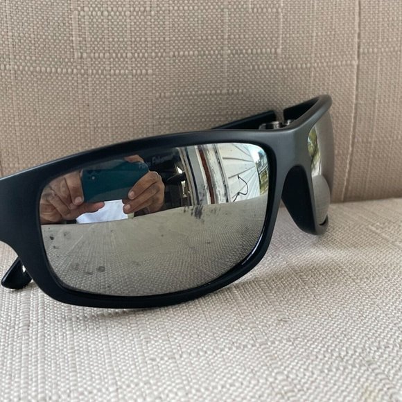 Flying Fisherman Men Sunglasses Black Frame SLACK TIDE Eye Wear Mirror Lenses - Picture 4 of 12